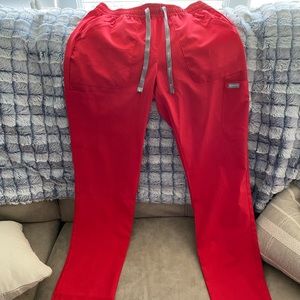 Maevn cherry red scrub bottoms size XSMALL